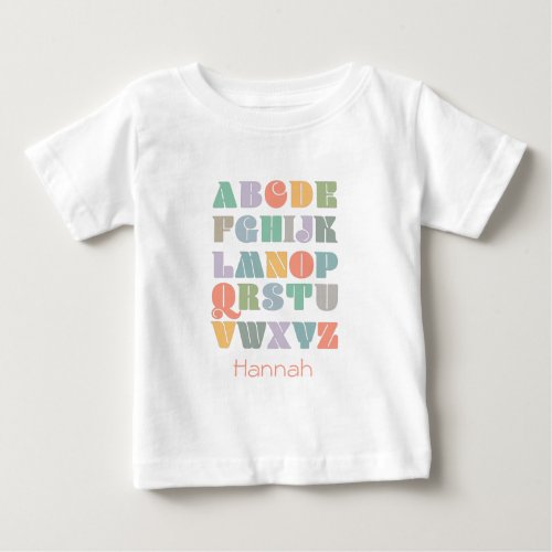 ABC Alphabet Personalized Name Mouse Pad Baby T_Shirt