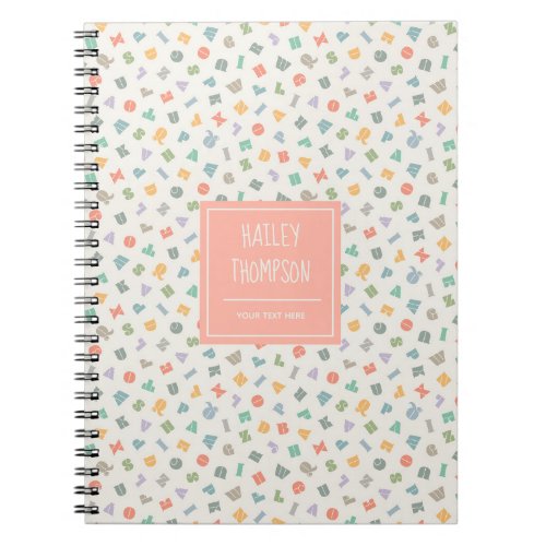 ABC Alphabet Personalized Name Notebook