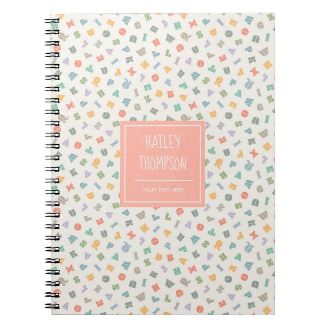 ABC Alphabet Personalized Name Notebook (Front)