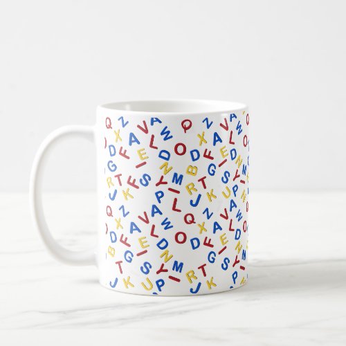 ABC Alphabet Red Yellow Blue Coffee Mug