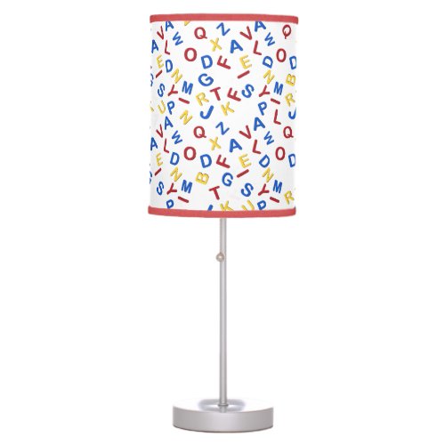 ABC Alphabet Red Yellow Blue Table Lamp