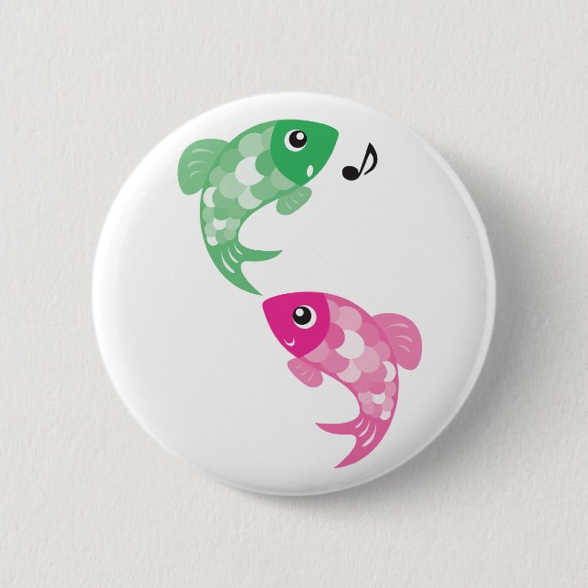 ABC Animals - Figaro & Finzy Fish Button (Front)