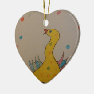 #ABC Art by Children, Easter Duck Ceramic Ornament