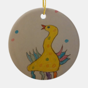 #ABC Art by Children, Easter Duck Ceramic Ornament