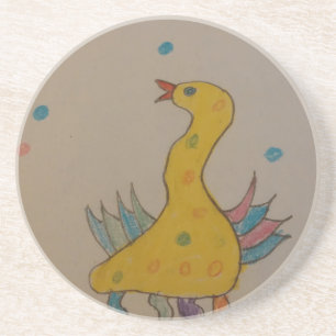 #ABC Art by Children, Easter Duck Drink Coaster