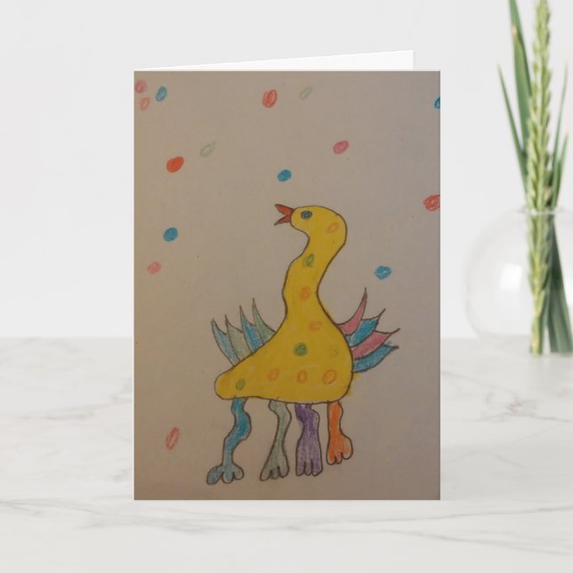 #ABC Art by Children, Easter Duck Holiday Card (Front)