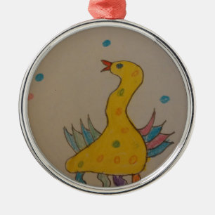 #ABC Art by Children, Easter Duck Metal Ornament