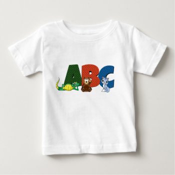 Abc Baby Fine Jersey White T-shirt by MushiStore at Zazzle
