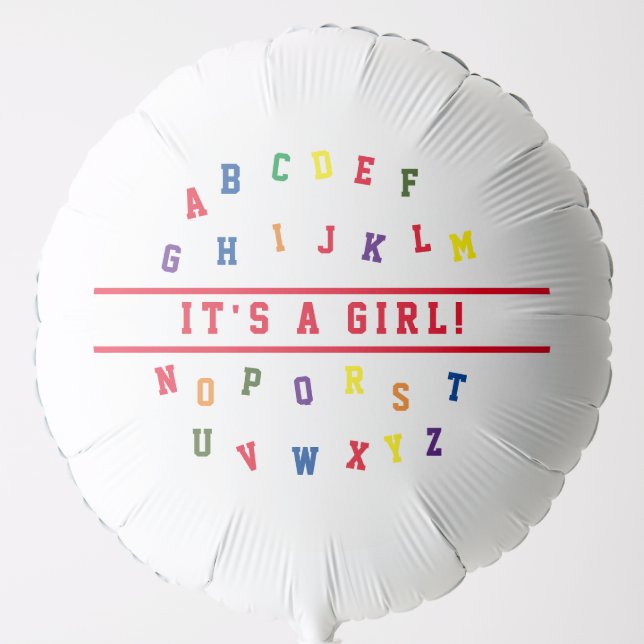 ABC Baby Shower Balloon (Front)