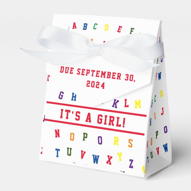 ABC Baby Shower  Favor Boxes (Front Side)