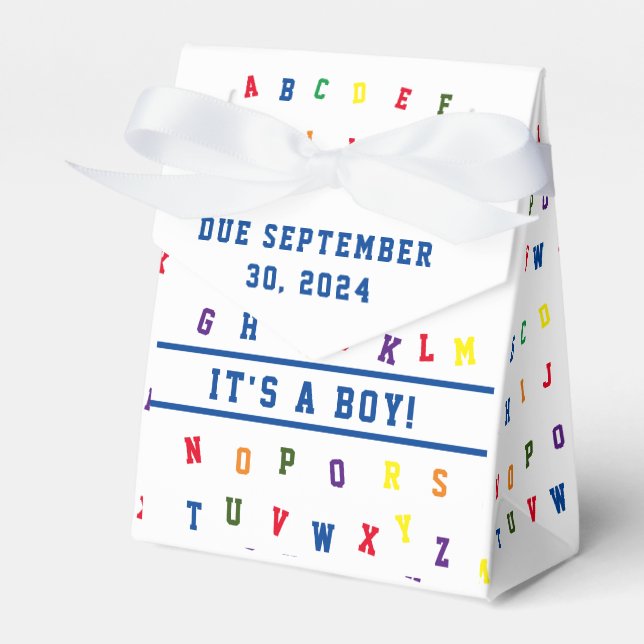 ABC Baby Shower  Favor Boxes (Front Side)