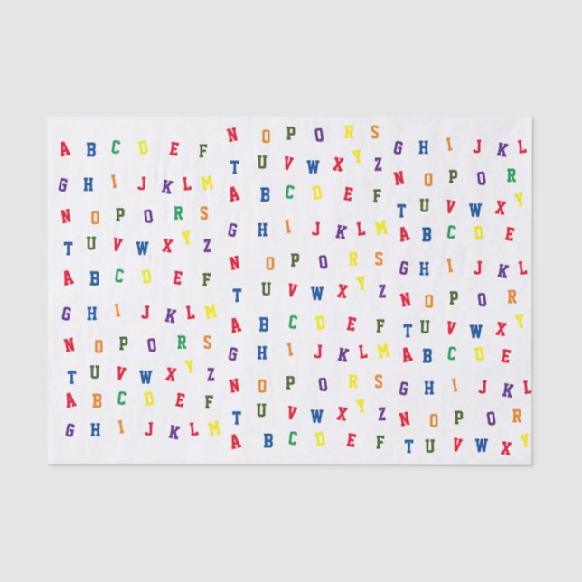 ABC Baby Shower Tissue Paper (Front)