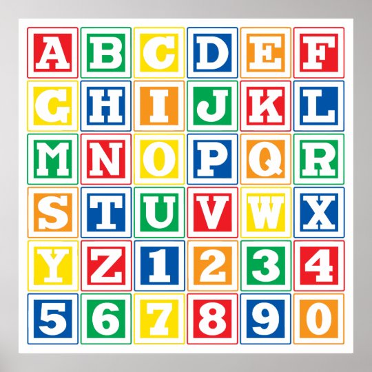 ABC Blocks Poster | Zazzle.com