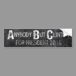 ABC Chalkboard Anti-Hillary Anybody But Clinton Bumper Sticker
