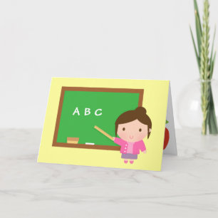 ABC Chalkboard, Thank You, Teacher Appreciation Thank You Card