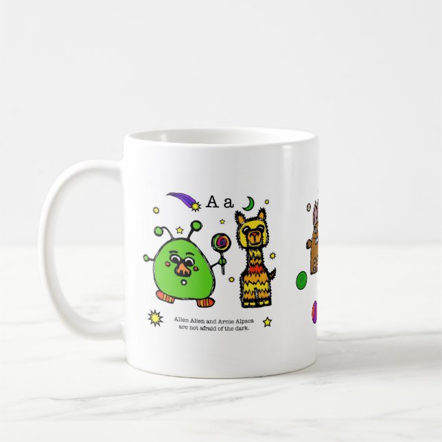 abc characters - "the alphabet book" mug (Left)