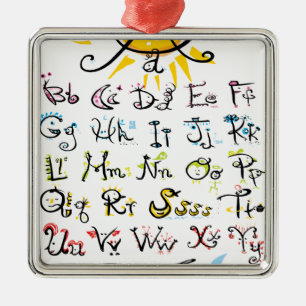 ABC chart Metal Ornament