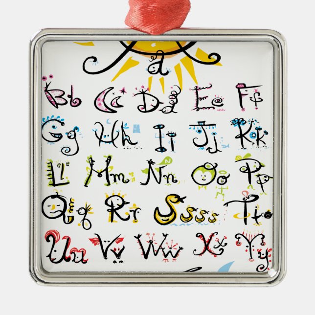 ABC chart Metal Ornament (Front)