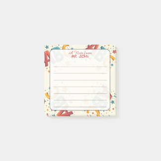 ABC Colorful "A Note From" Personalized Teacher