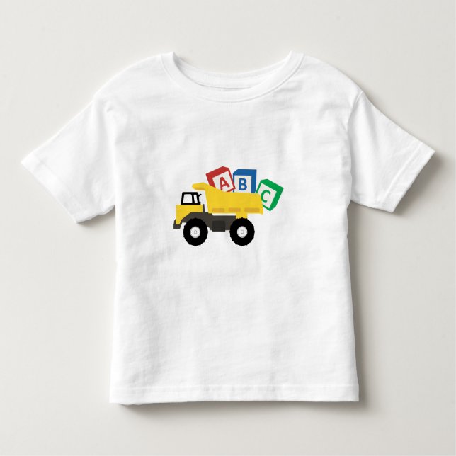 ABC Construction Trucks Toddler T-shirt (Front)