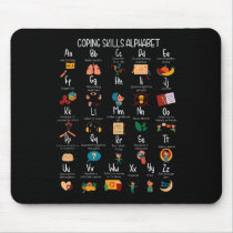 Abc Coping Skills Alphabet Self Care Mental Health Mouse Pad