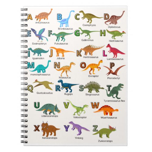 ABC dinosaurs notebook