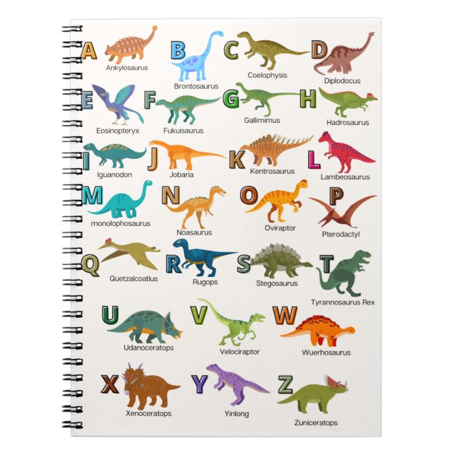 ABC dinosaurs notebook (Front)