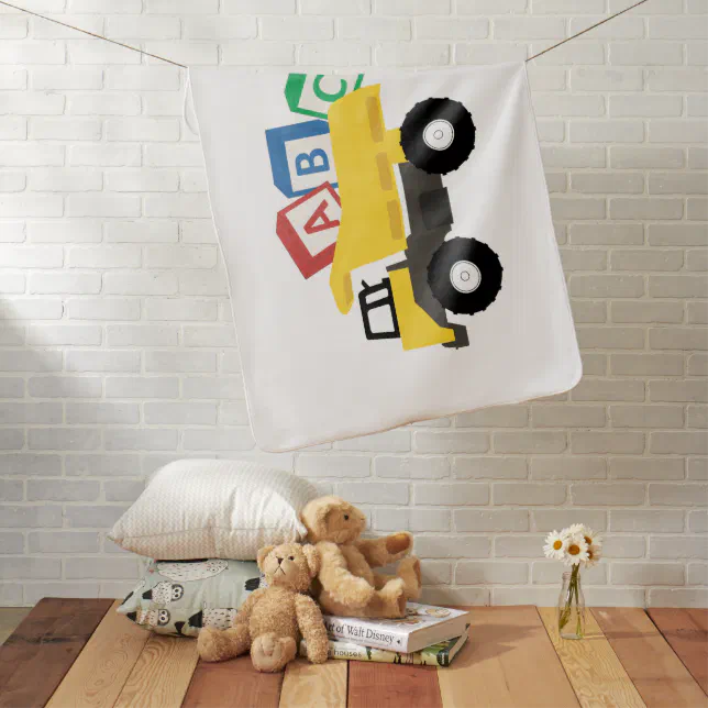 ABC Dump Truck Construction Trucks Baby Blanket Zazzle