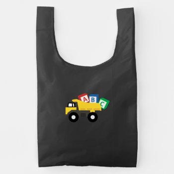 Abc Dump Truck Construction Trucks Reusable Bag by idovedesign at Zazzle