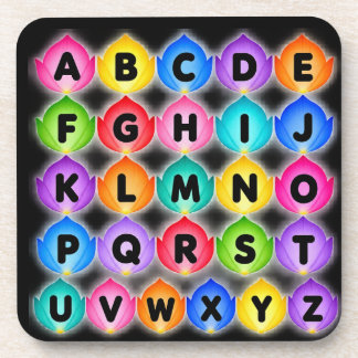 ABC Educational Letters Nursery Poster Gift Beverage Coaster