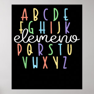 ABC Elemeno Kindergarten Teacher Back to School Poster