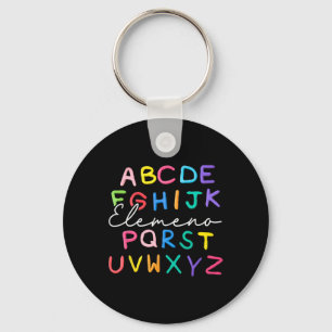 Abc Elemeno Kindergarten Teacher Boy Girl Kid Back Keychain