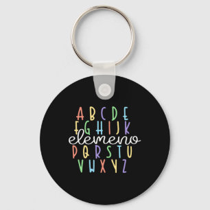 Abc Elemeno Kindergarten Teacher Cute Gifts Back T Keychain