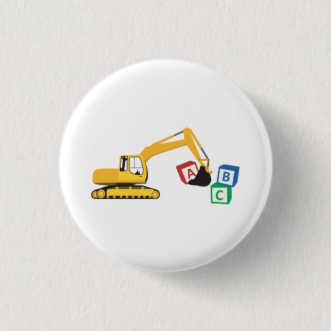 ABC Excavator Construction Truck Button (Front)