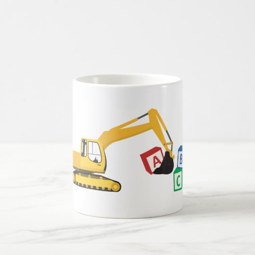 ABC Excavator Construction Truck Coffee Mug