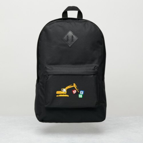 ABC Excavator Construction Truck Port Authority Backpack