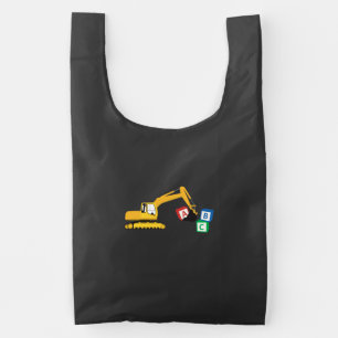 ABC Excavator Construction Truck Reusable Bag