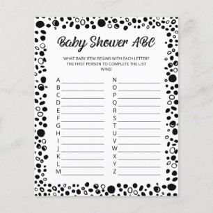 ABC Game Minimalistic Simple Baby Shower Game