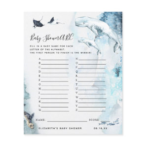 ABC Game | Ocean Baby Shower Game