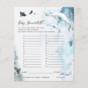 ABC Game Ocean Baby Shower Game