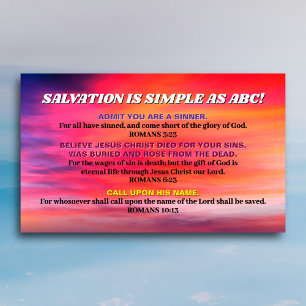 ABC Gospel Christian KJV Scripture Business Card
