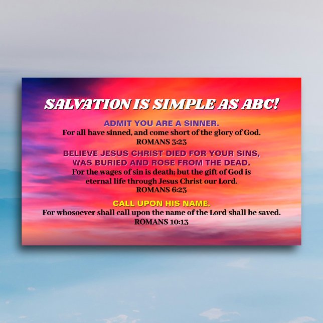 ABC Gospel Christian KJV Scripture  Business Card (Creator Uploaded)