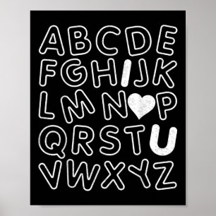 Abc I Love You Alphabet Teachers Day Valentines Da Poster