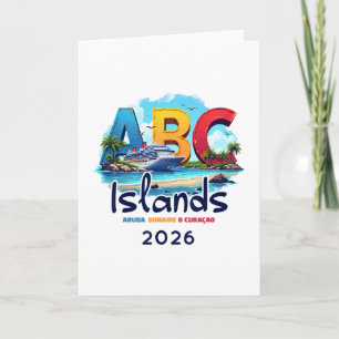 Abc Islands Aru Bonaire Curacao Cruise Vacation 20 Card