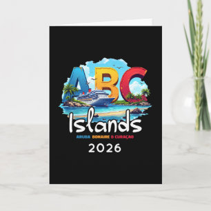 Abc Islands Aruba Bonaire Curacao Cruise Vacation Card