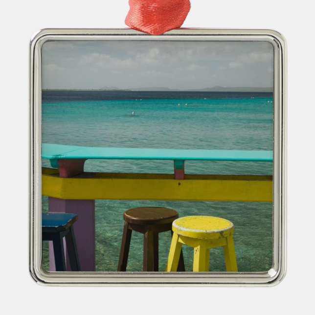 ABC Islands, BONAIRE, Kralendijk: Ocean View Metal Ornament (Front)