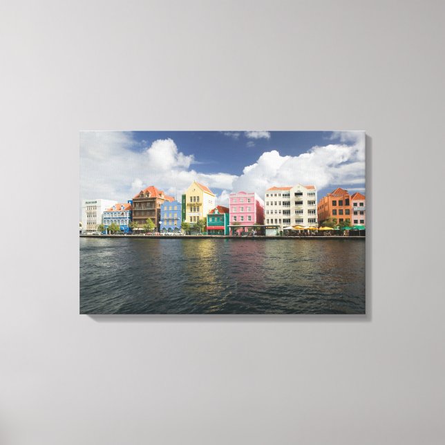 ABC Islands, CURACAO, Willemstad: Harborfront Canvas Print (Front)