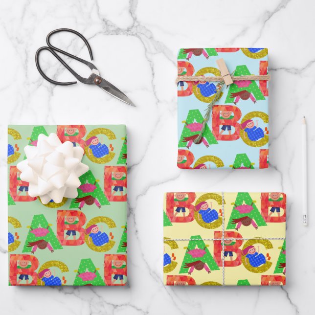 ABC Kids Design Wrapping Paper (Front)