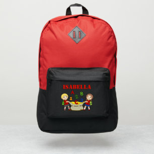 ABC Kids' Name Script Scarlet Red Port Authority® Backpack