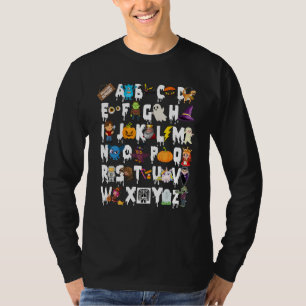 ABC Learning Kindergarten Teacher Halloween Alphab T-Shirt